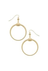Canvas Style Peyton Horsebit Earrings in Shiny Gold