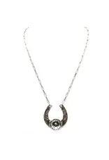 Snowing West Western Horseshoe Flower Necklace