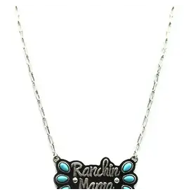 Snowing West Western Ranchin Mama Turquoise Necklace