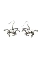 Snowing West Western Running Horse Earring Silver