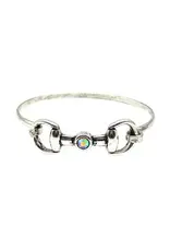 Snowing West Western Snaffle Bit Ab Stone Wire Bracelet