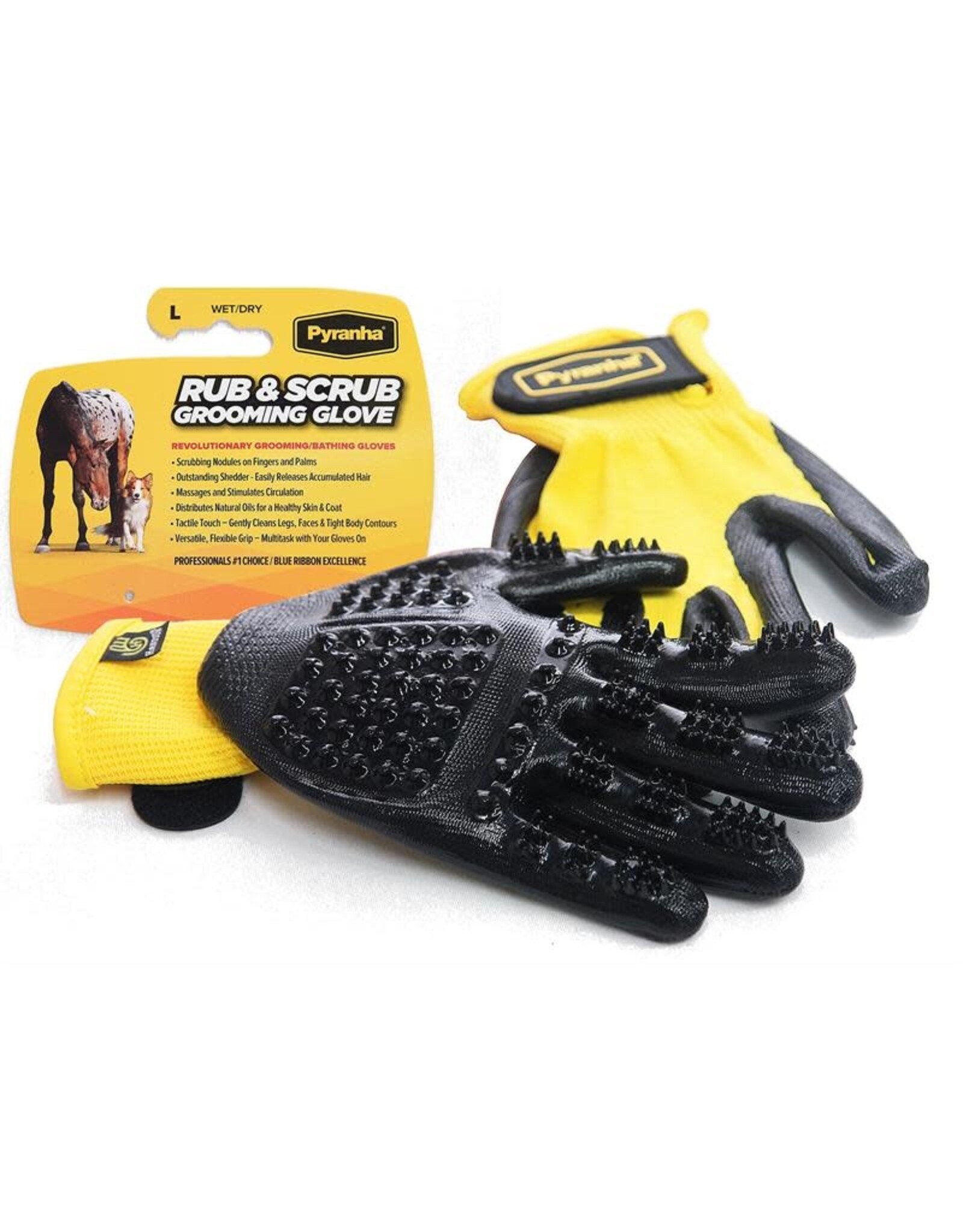 Pyranha Rub and Scrub Grooming Glove