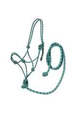Tough 1 Tri-Color Rope Halter with Lead Horse