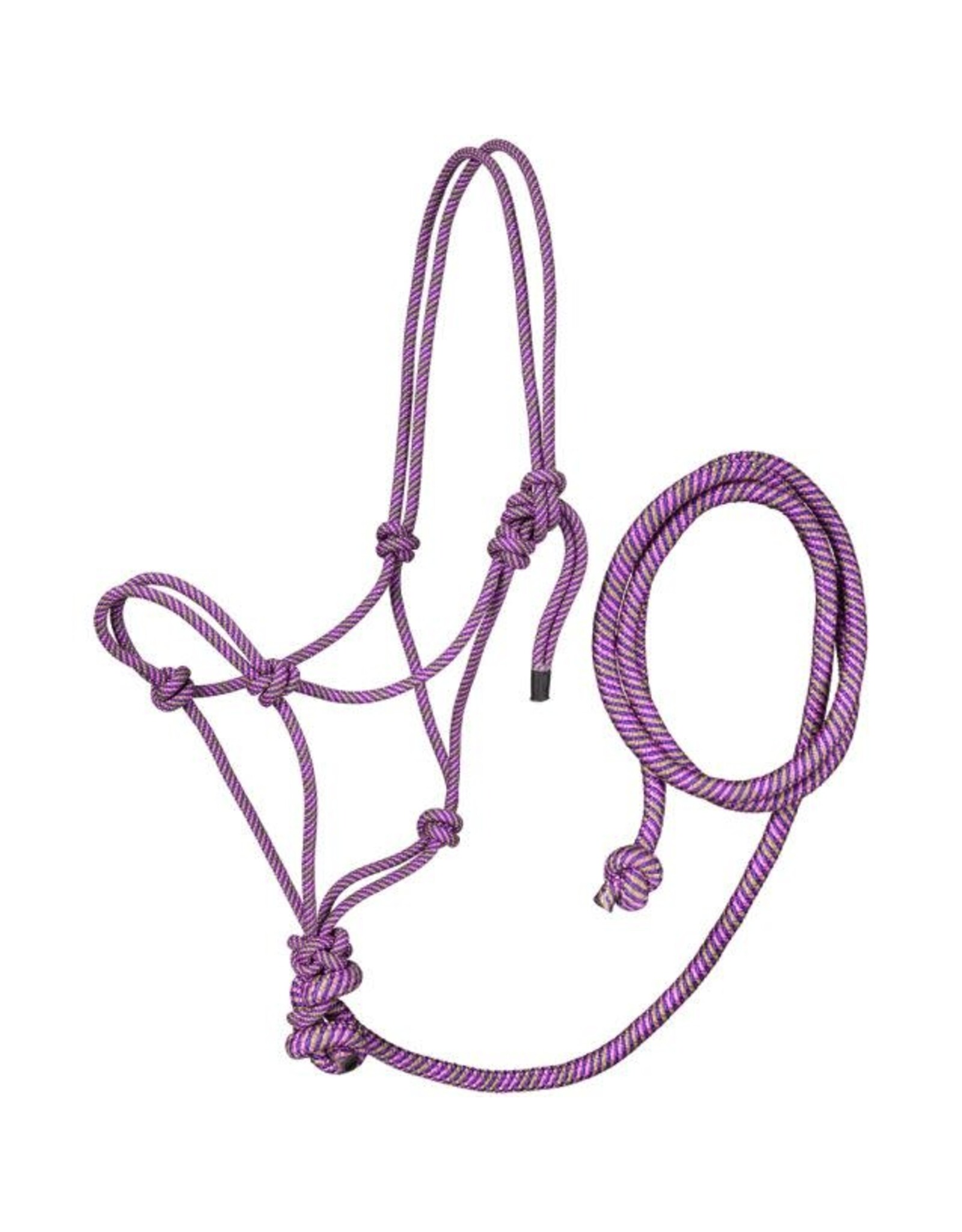 Tough 1 Tri-Color Rope Halter with Lead Horse