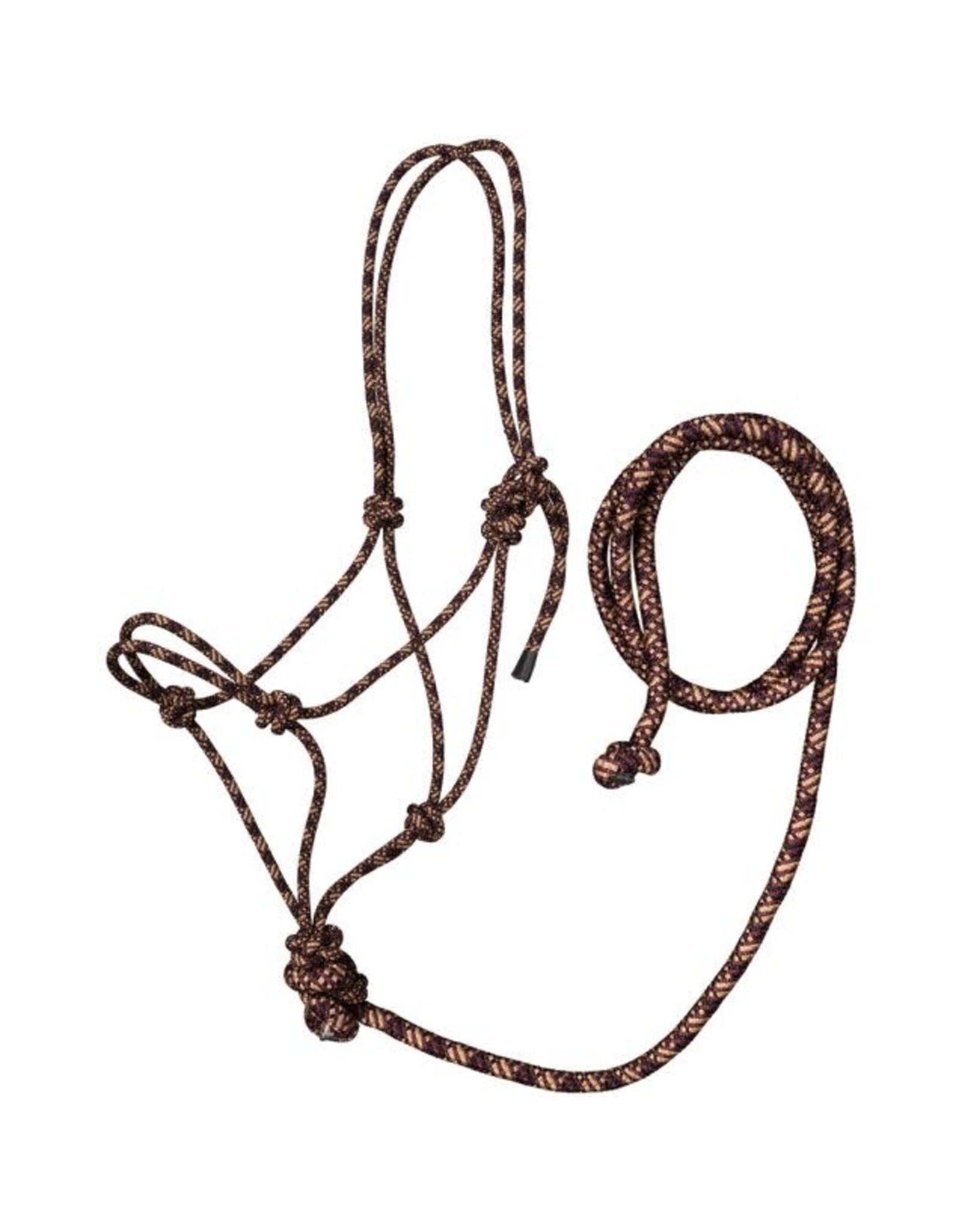 Tough 1 Tri-Color Rope Halter with Lead Horse
