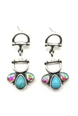 Snowing West Western Snaffle Bit Dangle Earring