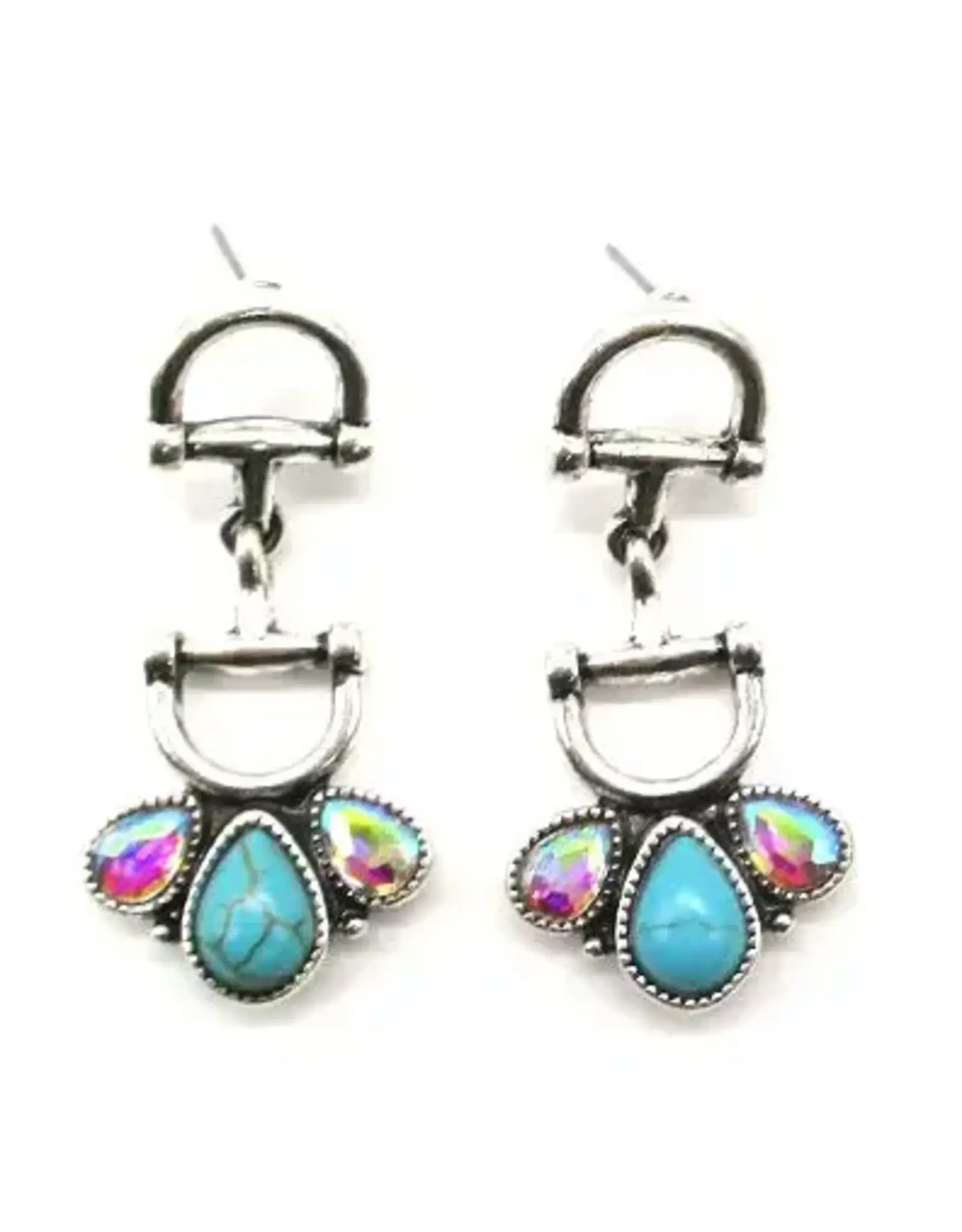 Snowing West Western Snaffle Bit Dangle Earring