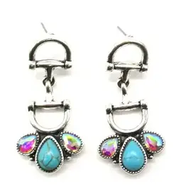 Snowing West Western Snaffle Bit Dangle Earring