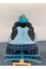 Turquoise Synthetic Saddle Package 16" Seat 8" Gullet