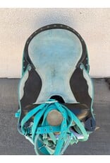Turquoise Synthetic Saddle Package 16" Seat 8" Gullet