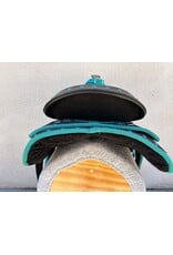 Turquoise Synthetic Saddle Package 16" Seat 8" Gullet