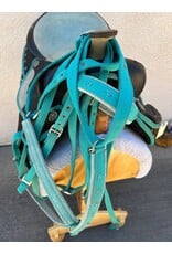 Turquoise Synthetic Saddle Package 16" Seat 8" Gullet