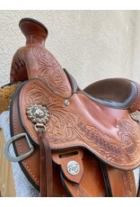 Circle Y Walnut Grove Trail Saddle 16" Seat, Flex 2 Tree w/ Wide Bars