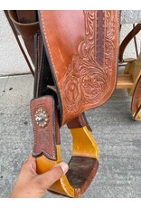 Circle Y Walnut Grove Trail Saddle 16" Seat, Flex 2 Tree w/ Wide Bars