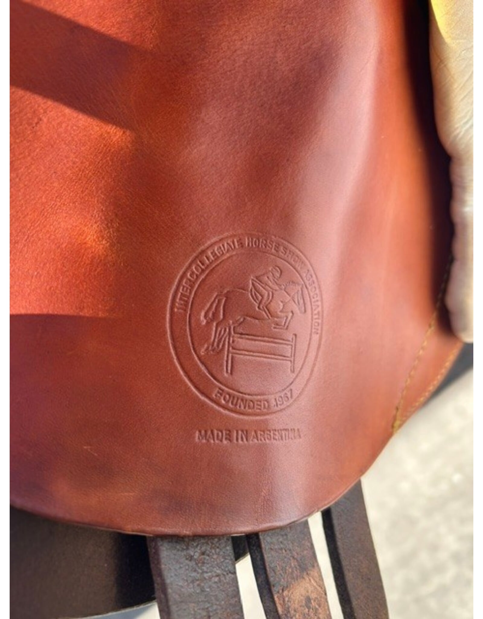 Collegiate Jump Saddle 16" Seat w/ Leathers and Irons