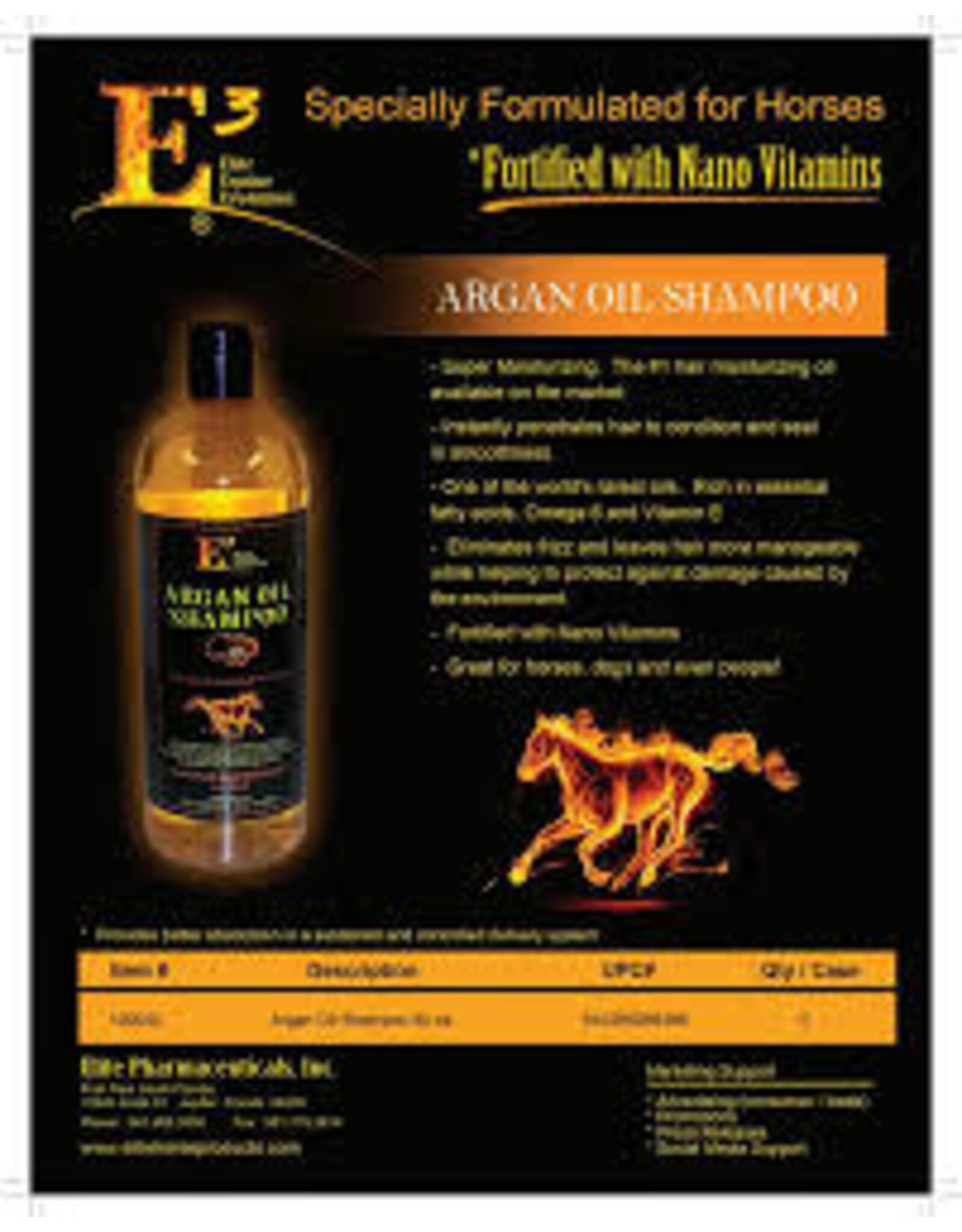 E3 Argan Oil Shampoo 32oz