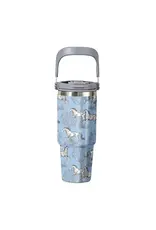 AWST International Lila Toile 30 oz Stainless Steel Drink Bottle Blue