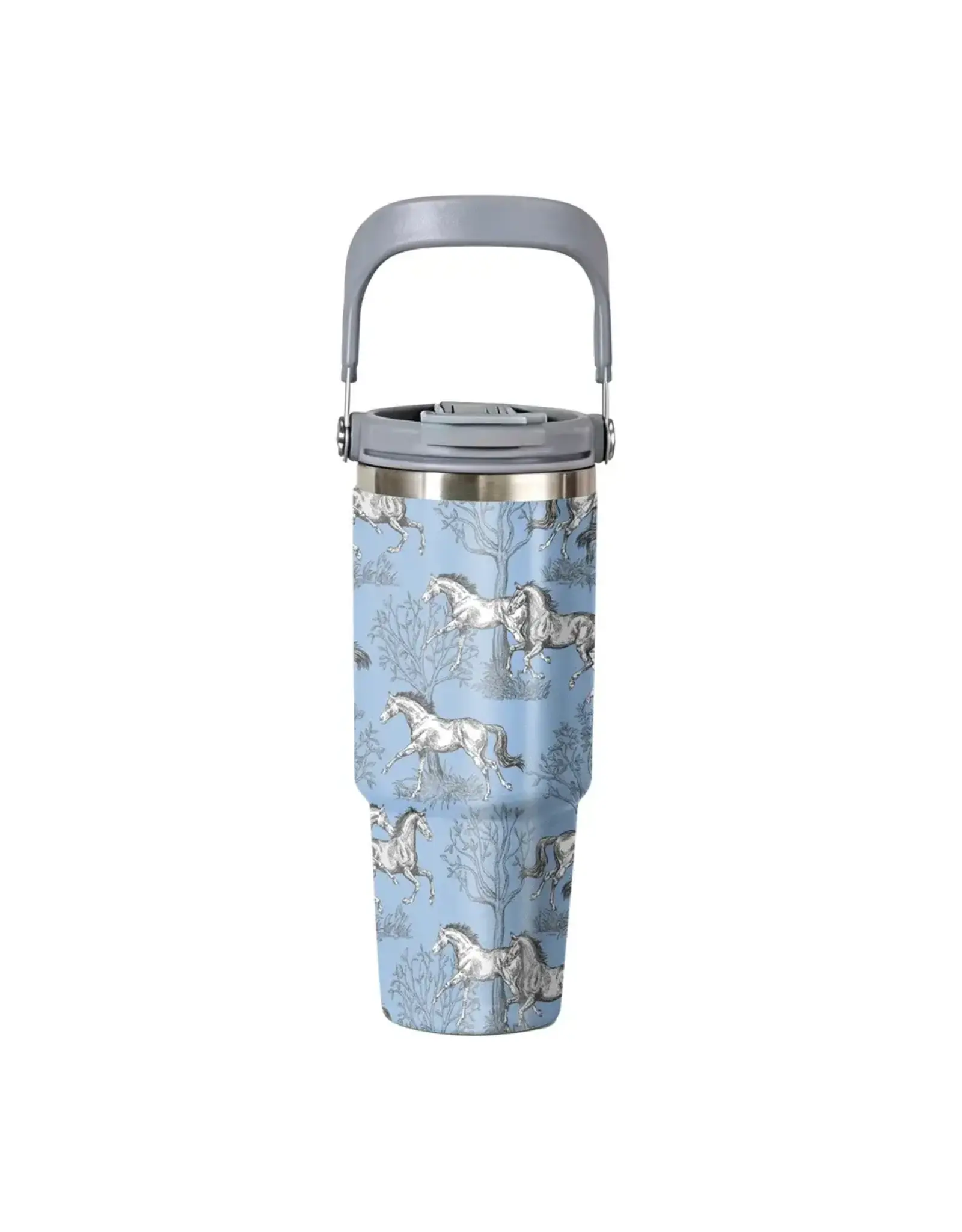 AWST International Lila Toile 30 oz Stainless Steel Drink Bottle Blue