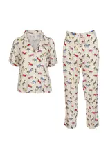 Lila Loungewear Pant Set Multicolor Horses
