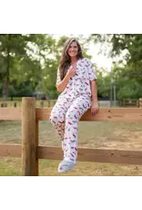Lila Loungewear Pant Set Multicolor Horses