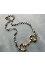 AWST International Two-tone Chunky Snaffle Bit Necklace