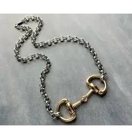 AWST International Two-tone Chunky Snaffle Bit Necklace