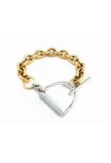 AWST International Two-tone Chunky Stirrup Bracelet