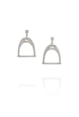AWST International Silver Plated Stirrup Earrings
