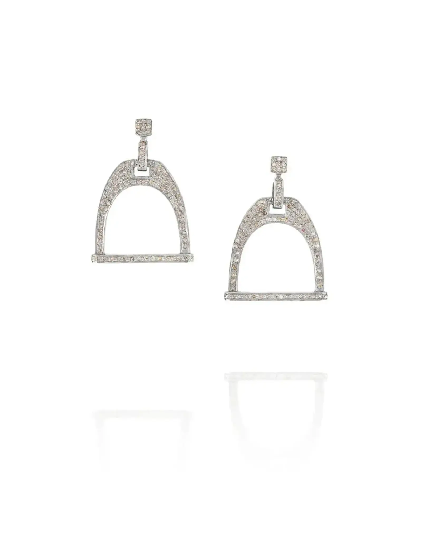 AWST International Silver Plated Stirrup Earrings