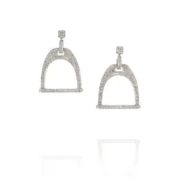 AWST International Silver Plated Stirrup Earrings