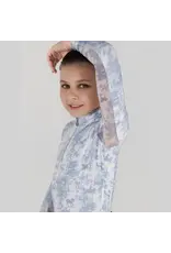 Dapplebay Kids Equestrian Toile 1/4 Zip LS Riding Top Moonrise