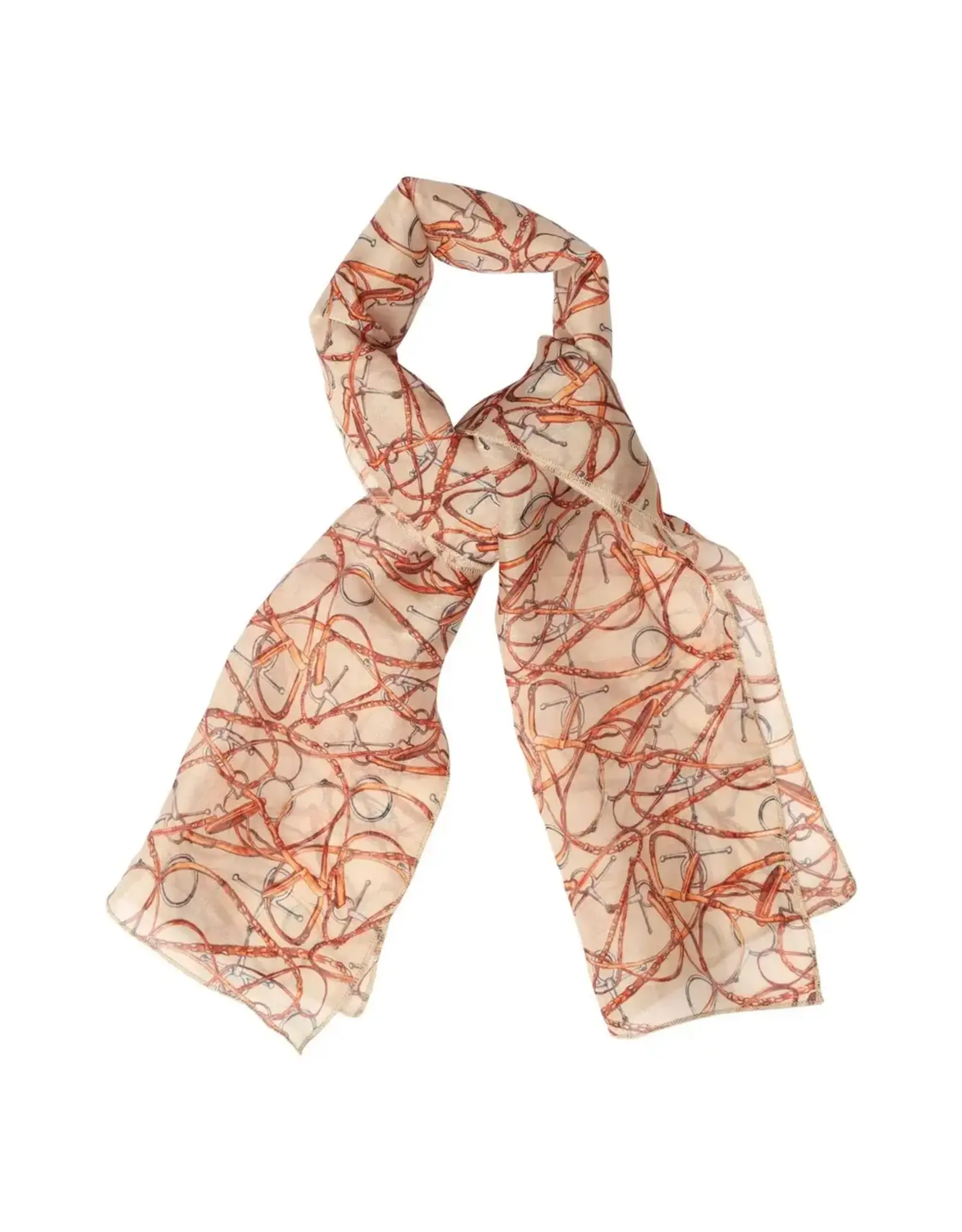 AWST International Lila Snaffle Bridles Scarf Beige