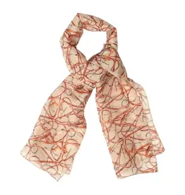 AWST International Lila Snaffle Bridles Scarf Beige