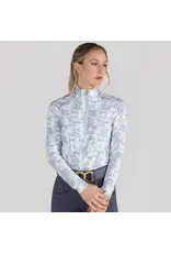 Dapplebay Ladies Equestrian Toile 1/4 Zip LS Riding Top Moonrise