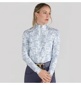 Dapplebay Ladies Equestrian Toile 1/4 Zip LS Riding Top Moonrise
