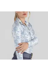Dapplebay Ladies Equestrian Toile 1/4 Zip LS Riding Top Moonrise