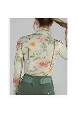 Dapplebay Ladies Vintage Floral 1/4 Zip LS Riding Top