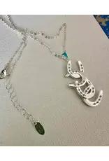 Carol Young Silver Four Horseshoe Necklace