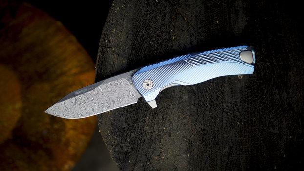 LionSteel LionSteel ROK Damascus Blue LionSteel LionSteel ROK Damascus Blue