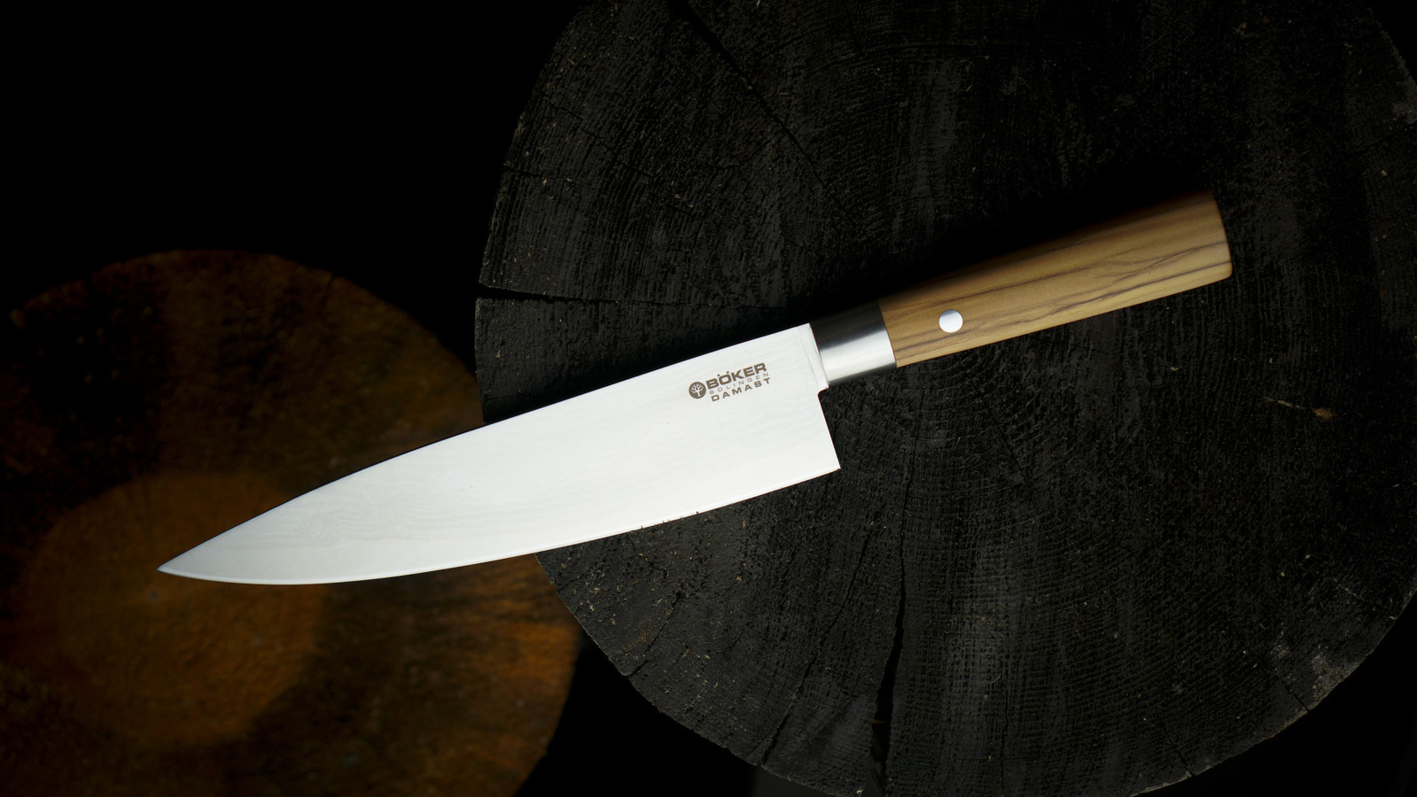 Boker Solingen Damascus Olive Chef S Knife Large Timber Knives Llc