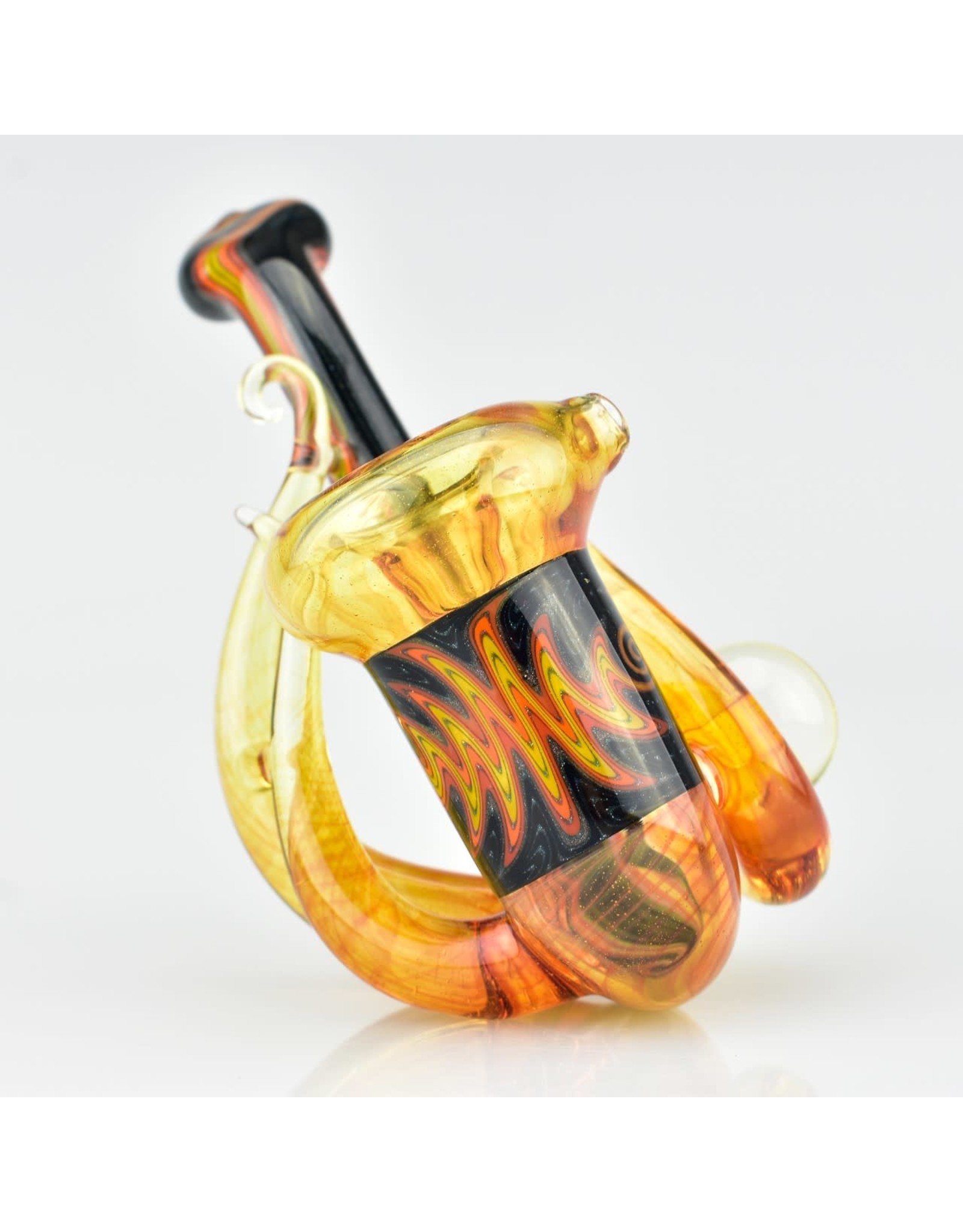 fire and black sherlock with yellow dicro marble and 3 horns