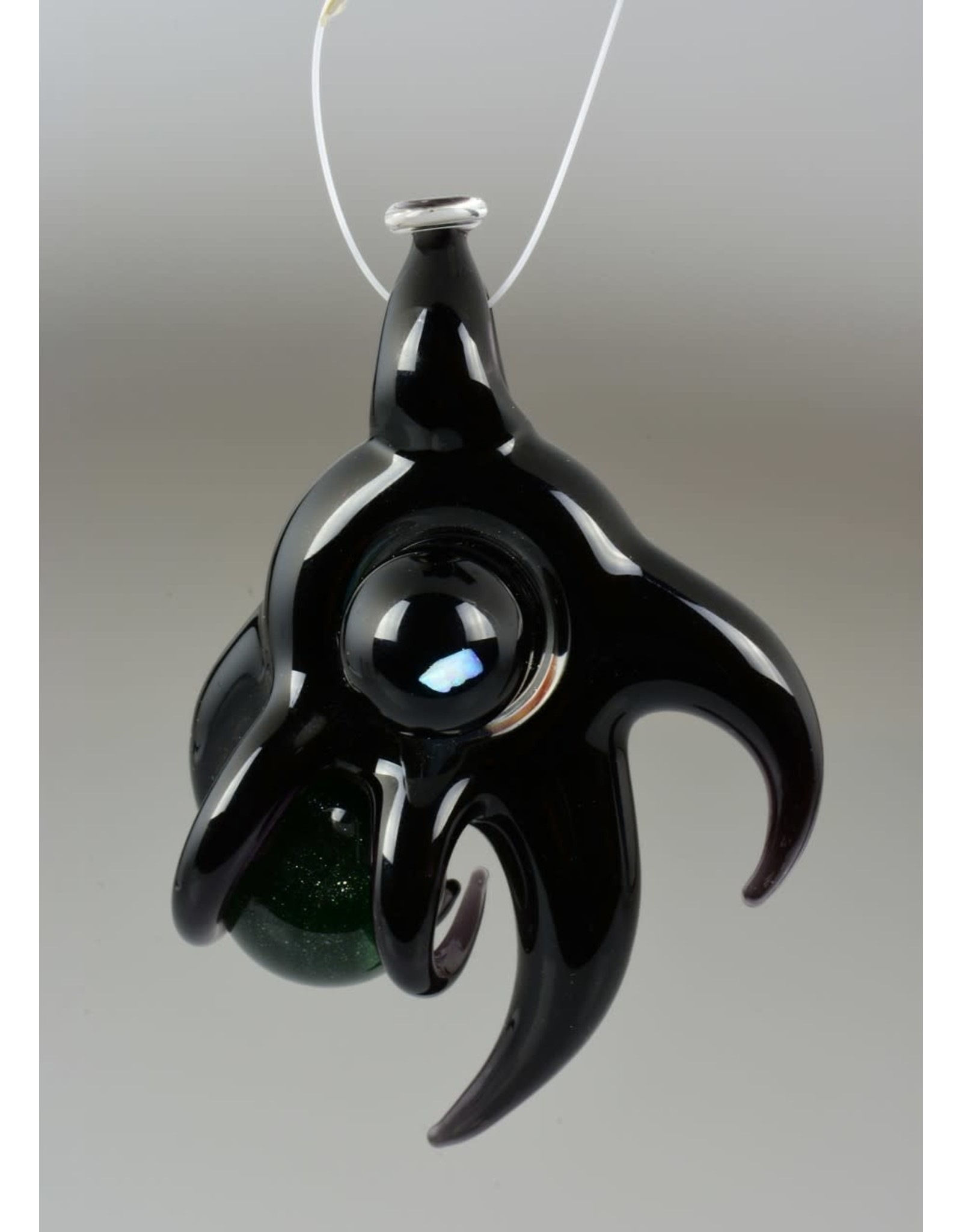 Doshworld Doshworld Black Claw Spinning Green Marble Pendant With Opal