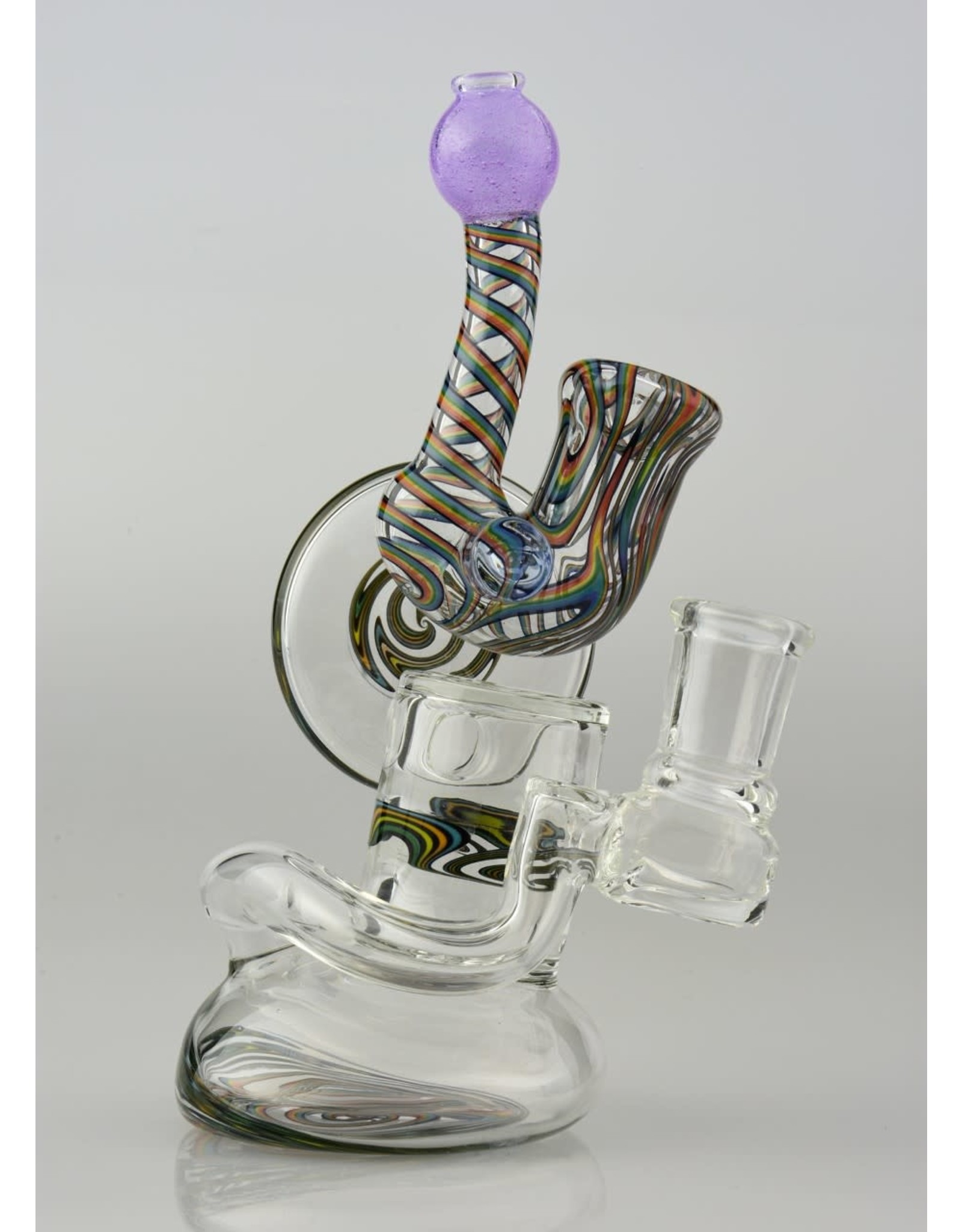 Borosyndicate Clear and Worked Rig With Sherlock Pipe Mouth Piece Denvir
