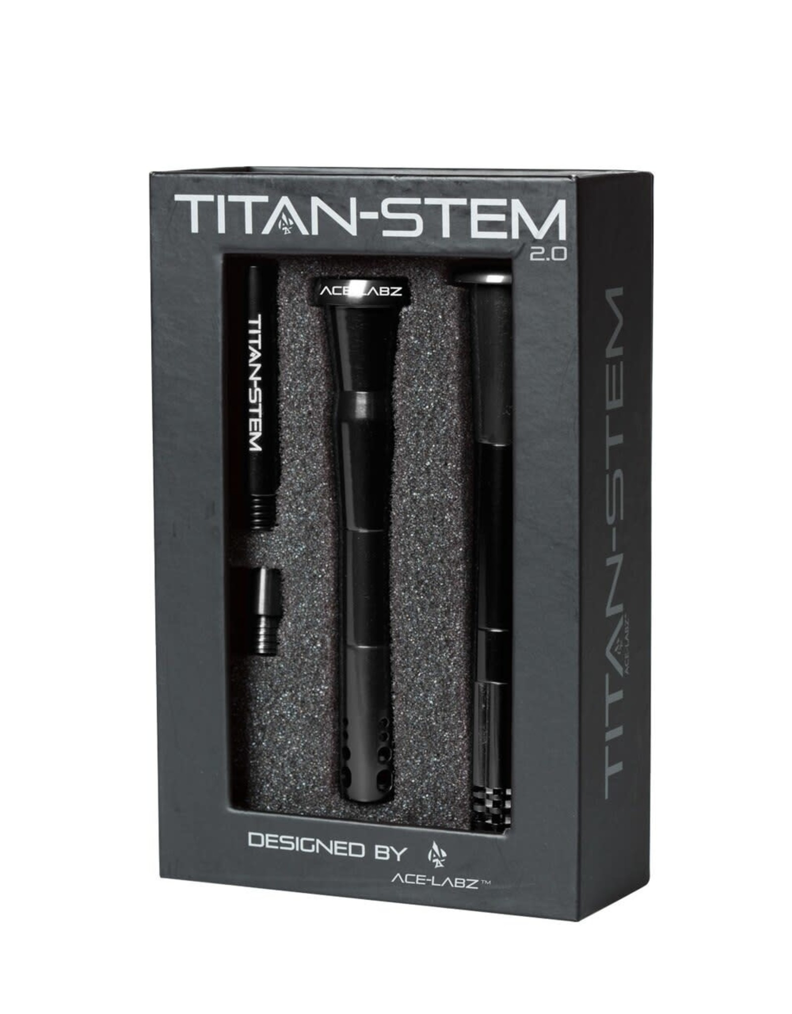 ace-labz Titan-Stem 3.0 Aluminum Metal Adjustable Length Downstem Black