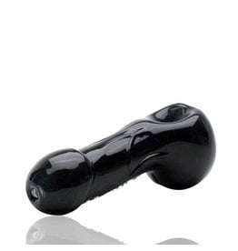 Empire Glass Small Black Phallus Penis Hand Pipe