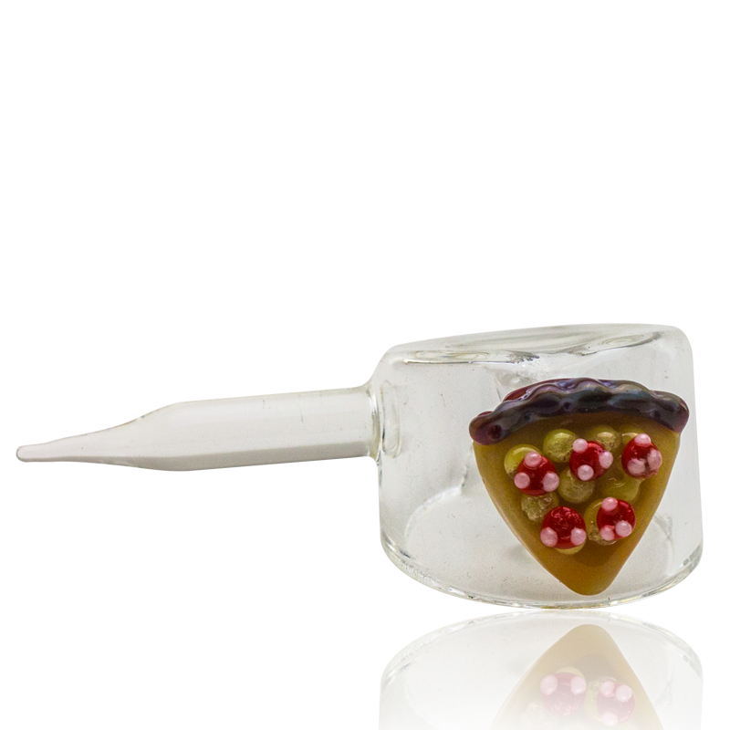 Empire Glassworks Pizza Slanted Banger Carb Cap With Handle Borosyndicate