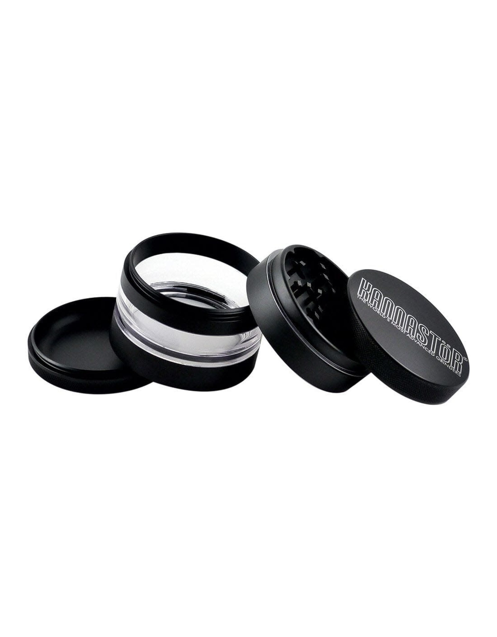 Kannastor Kannastor 4pc Grinder/Jar 2.5" Black