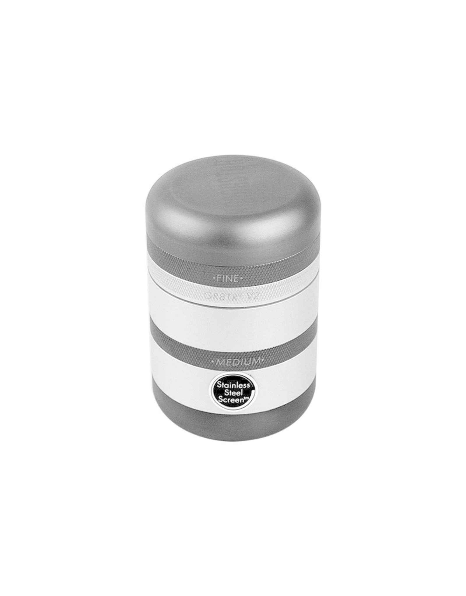 Kannastor Kannastor GR8TR V2 Series Grinder w/ Solid Body w/ Stainless Easy Change Screen™ Matte Silver