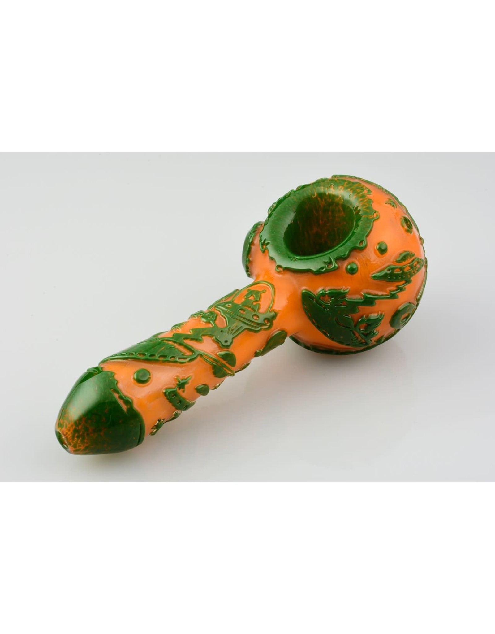 Liberty glass Liberty Glass Sand Blasted Outter Space Hand Pipe