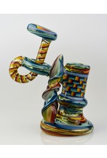 Jeff Green Penetrating Donut Worked Bubbler With 14mm Recessed Joint